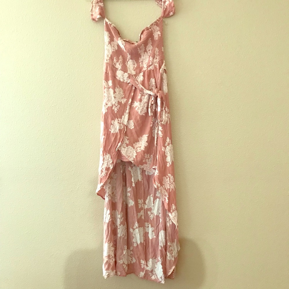 Privy off the shoulder high low dress.